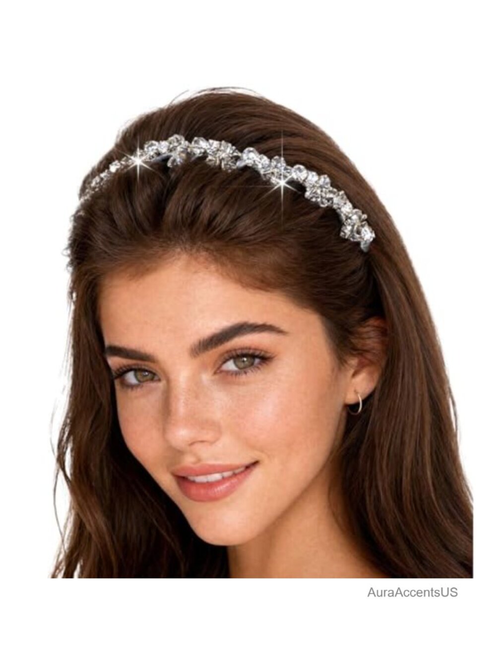 Rhinestone Teeth Comb Headband Washable Elastic Hair Accessory